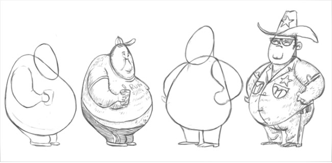 disegno personaggi obesi