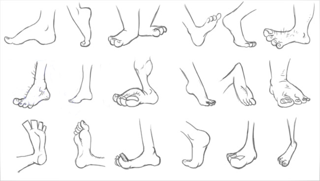 tipologie piedi cartoni animati